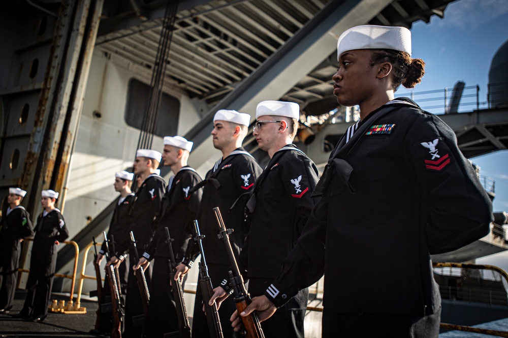 Nimitz Conducts a Burial-at-Sea Ceremony