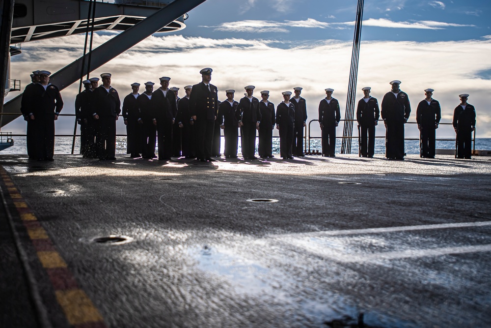 Nimitz Conducts a Burial-at-Sea Ceremony