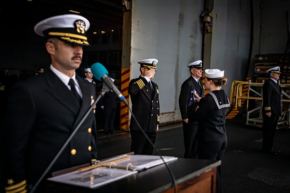 Nimitz Conducts a Burial-at-Sea Ceremony