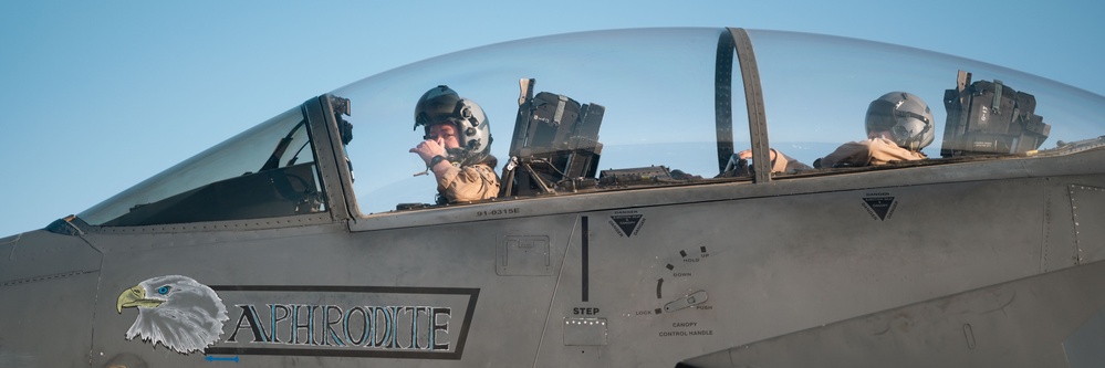 AFCENT Airmen conduct dual-engine rapid refuel procedure to keep F-15s in the fight