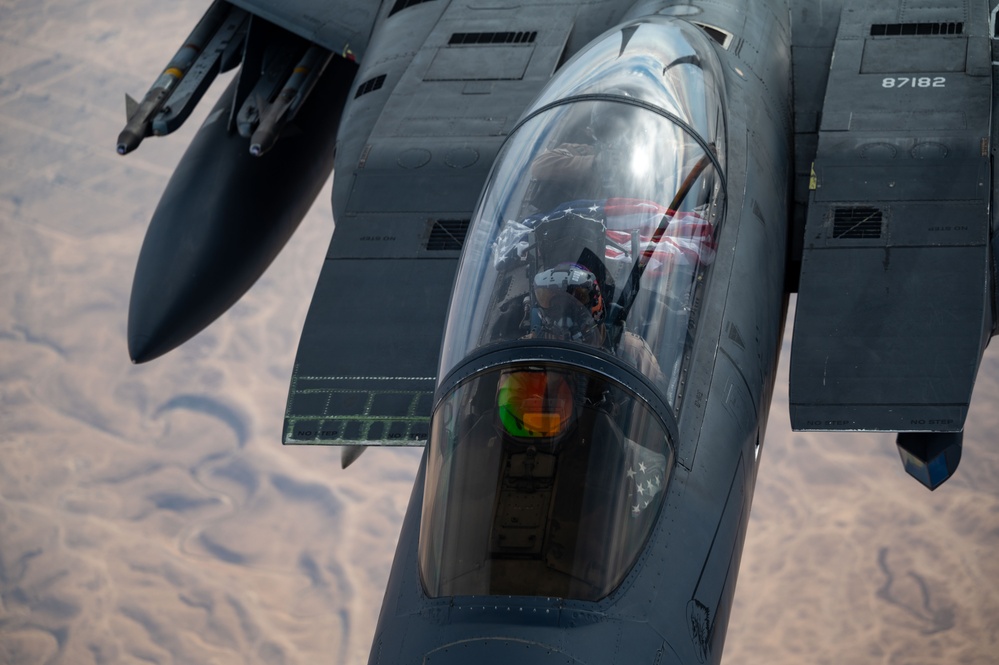 KC-135 Stratotanker supports USCENTCOM fighter and bomber assets with mission-sustaining fuel