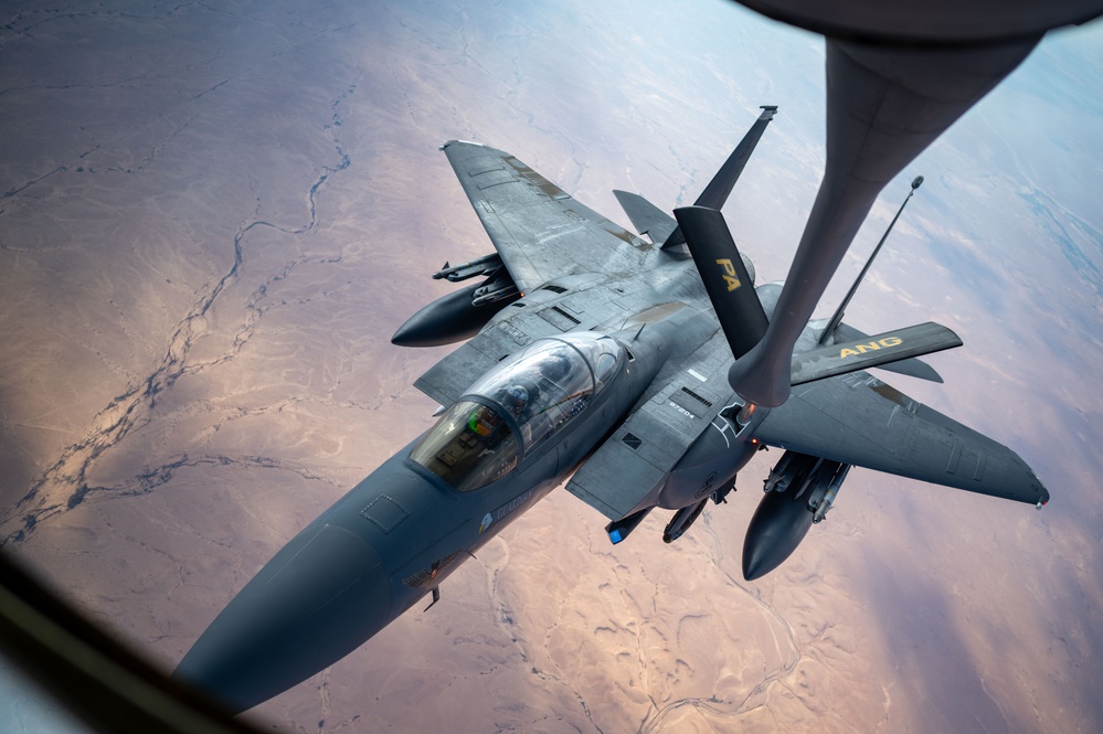 KC-135 Stratotanker supports USCENTCOM fighter and bomber assets with mission-sustaining fuel