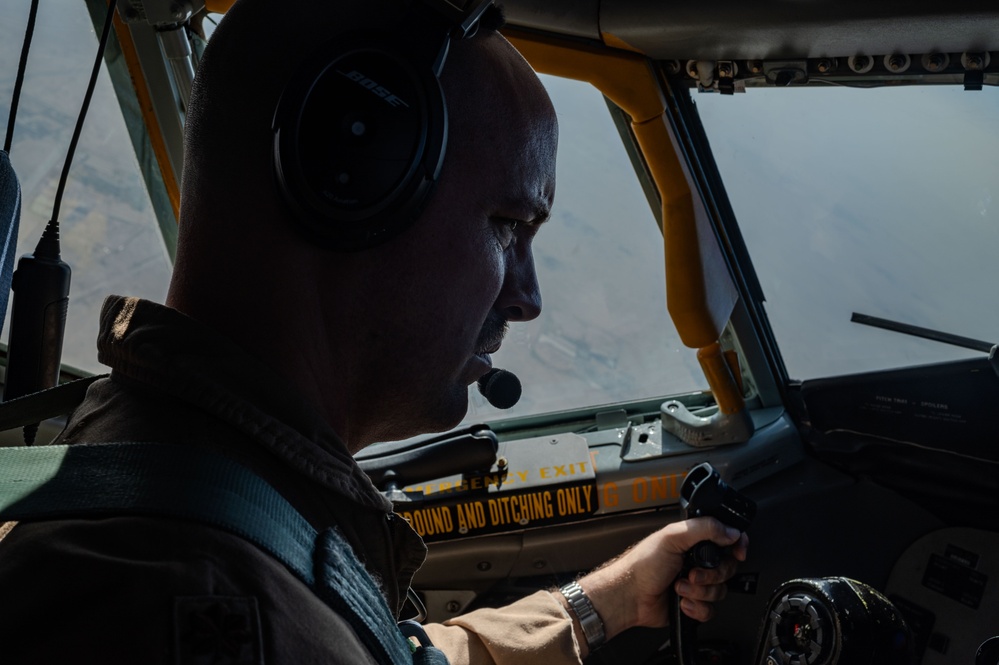 KC-135 Stratotanker supports USCENTCOM fighter and bomber assets with mission-sustaining fuel