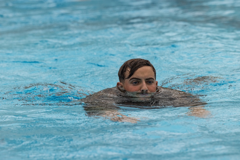 12th MLR Marines Participates in a Swim PT