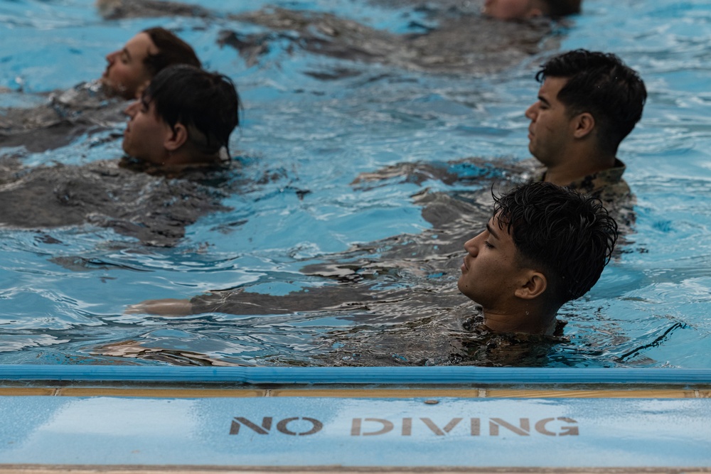 12th MLR Marines Participates in a Swim PT