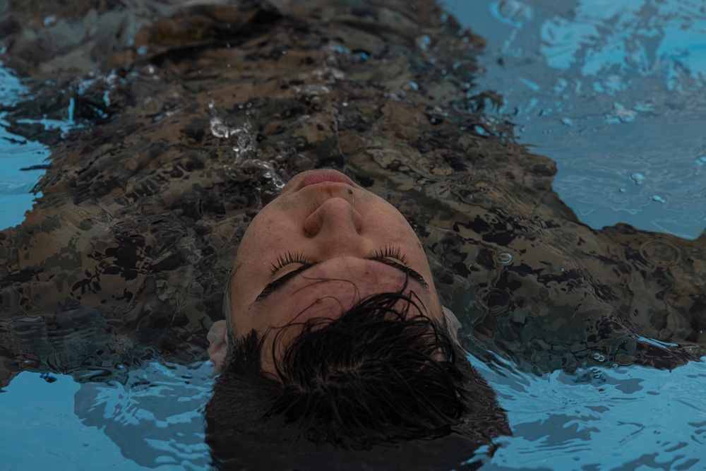 12th MLR Marines Participates in a Swim PT