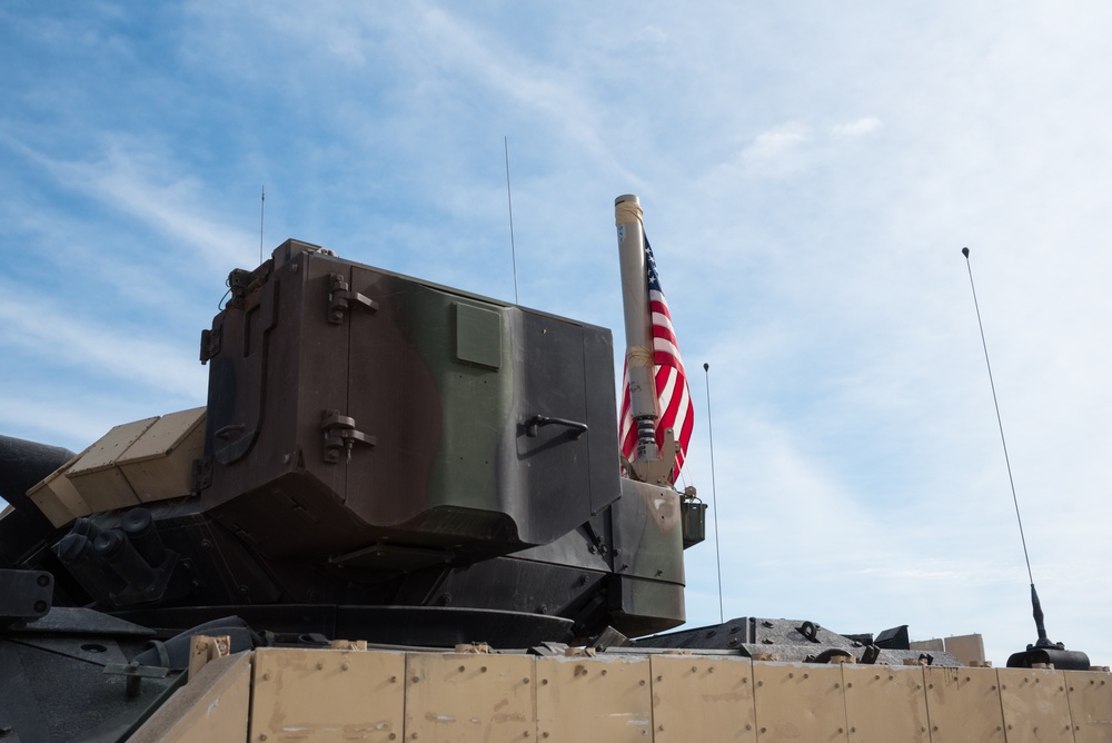 Coalition Forces Deploy M2A3 Bradley Fighting Vehicles