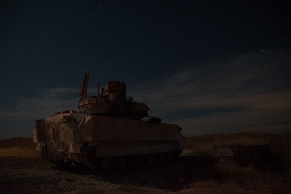 Coalition Forces Deploy M2A3 Bradley Fighting Vehicles