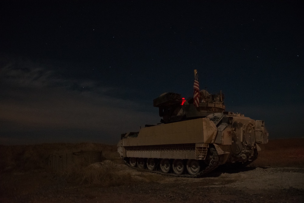 Coalition Forces Deploy M2A3 Bradley Fighting Vehicles