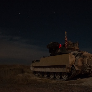 Coalition Forces Deploy M2A3 Bradley Fighting Vehicles
