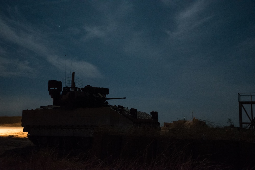 Coalition Forces Deploy M2A3 Bradley Fighting Vehicles