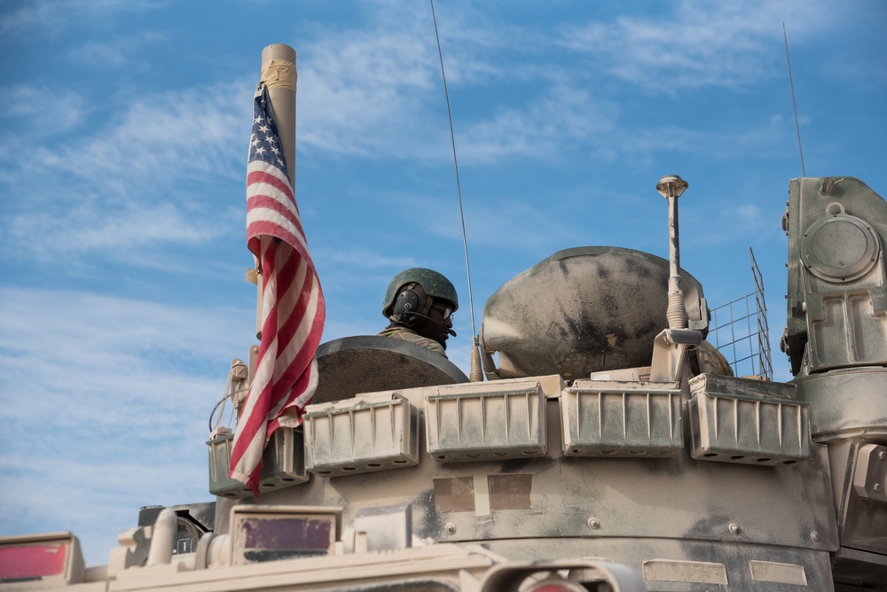 Coalition Forces Deploy M2A3 Bradley Fighting Vehicles