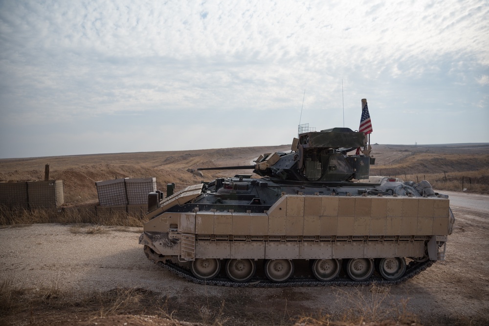 Coalition Forces Deploy M2A3 Bradley Fighting Vehicles