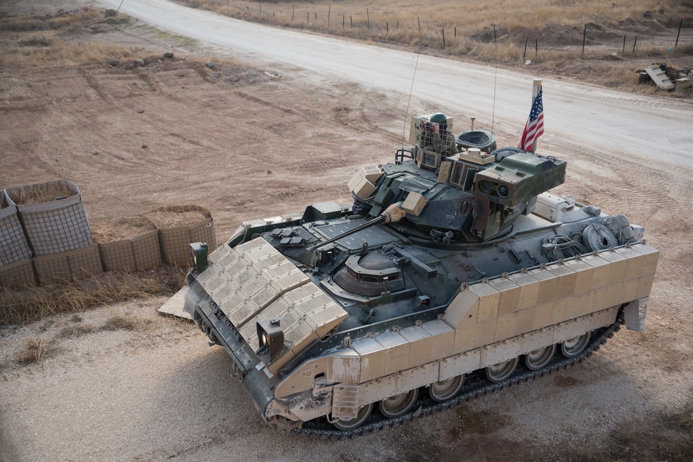 Coalition Forces Deploy M2A3 Bradley Fighting Vehicles