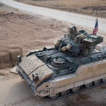 Coalition Forces Deploy M2A3 Bradley Fighting Vehicles