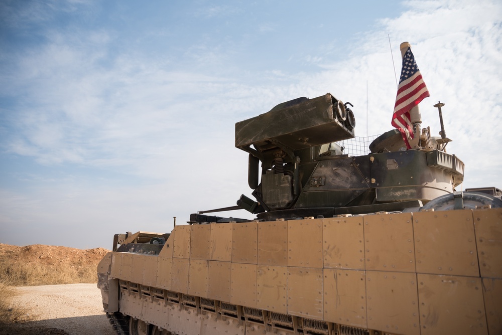 Coalition Forces Deploy M2A3 Bradley Fighting Vehicles