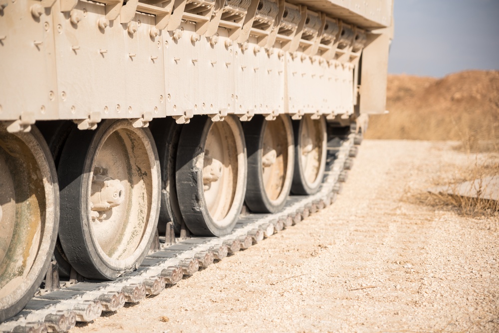 Coalition Forces Deploy M2A3 Bradley Fighting Vehicles