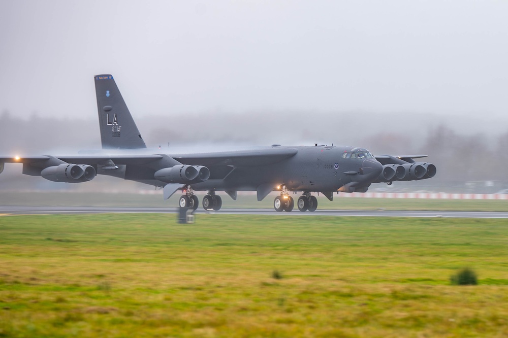 B-52s depart RAF Fairford after completing BTF 25-1