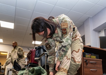 100th OSS practices using MOPP gear