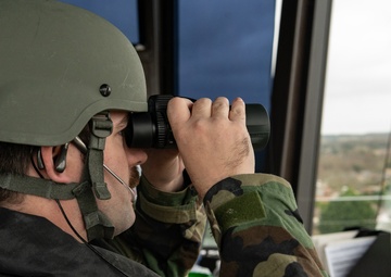 100th OSS practices using MOPP gear