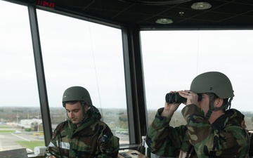 100th OSS practices using MOPP gear