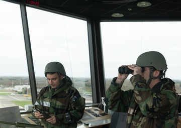 100th OSS practices using MOPP gear