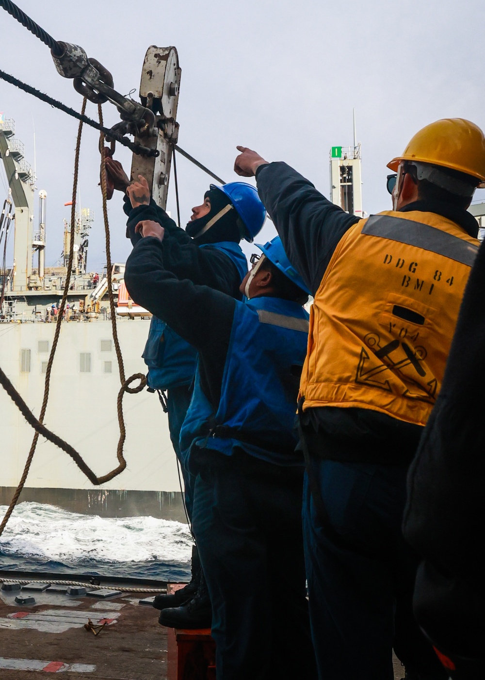 USS Bulkeley conducts a Replenishment at Sea