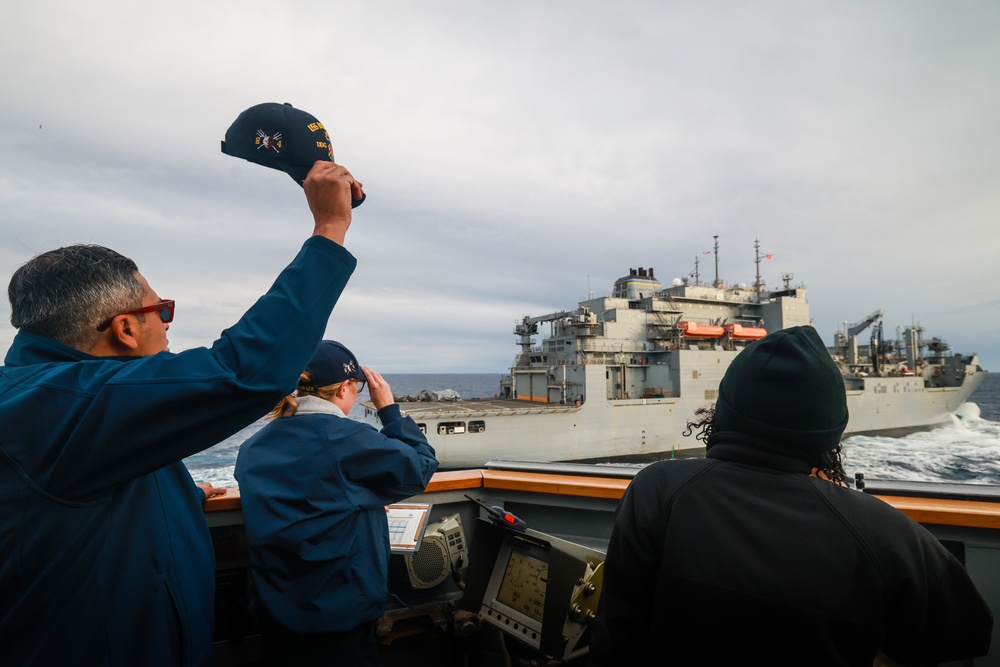 USS Bulkeley conducts a Replenishment at Sea