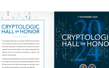 NSA 2024 Cryptologic Hall of Honor Program Booklet