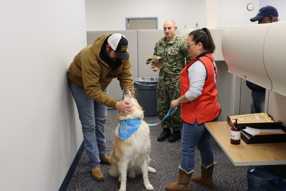 The American Red Cross Therapy Dogs Bring Joy to SUPSHIP Newport News