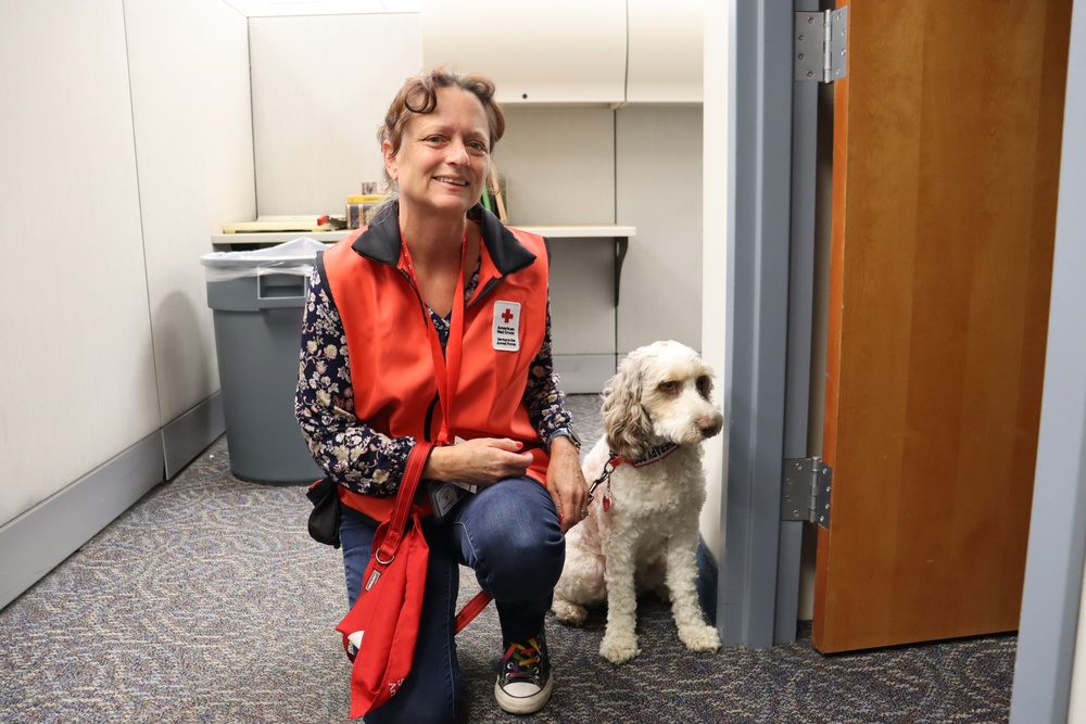 The American Red Cross Therapy Dogs Bring Joy to SUPSHIP Newport News