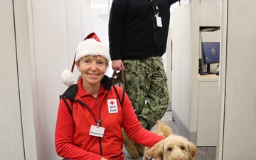 The American Red Cross Therapy Dogs Bring Joy to SUPSHIP Newport News