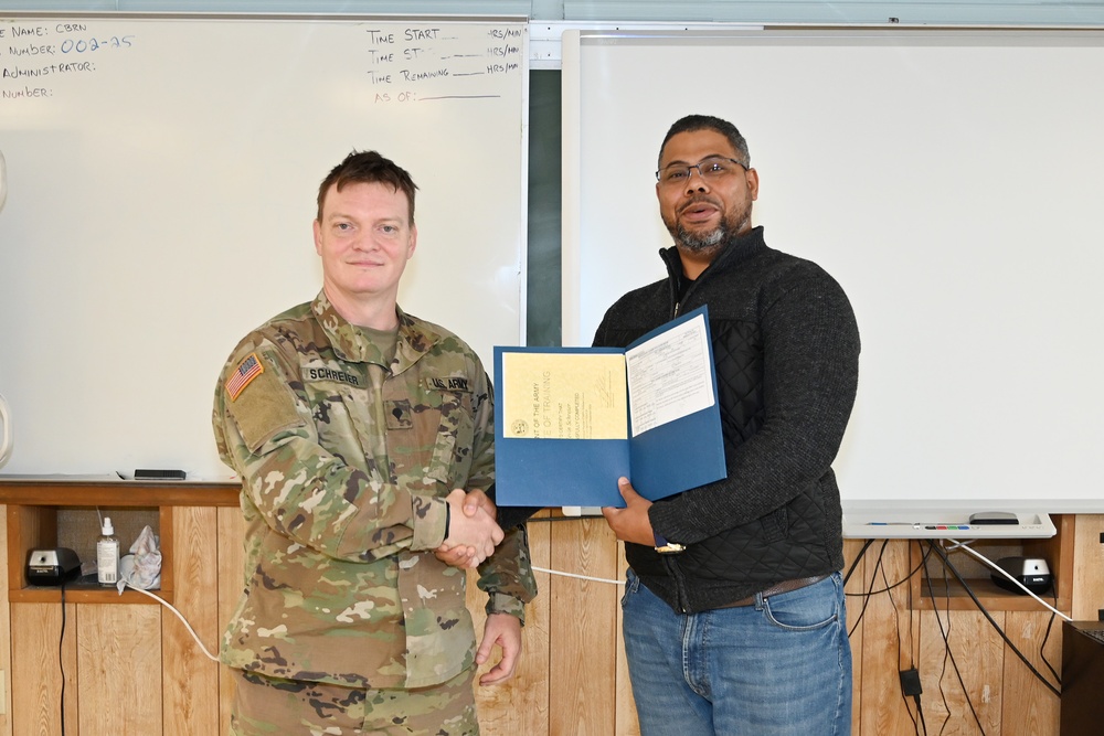 Joint Base McGuire-Dix-Lakehurst CBRN Defense Course Class 002-25 Graduation Photos December 13, 2024