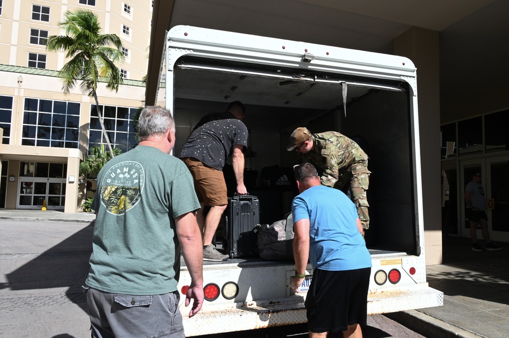 117th ARW and 99th ARS returning deployers help with Bag Drag