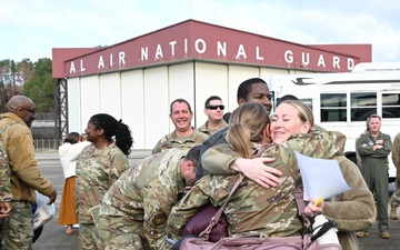 Returning deployers are welcomed home by friends and family