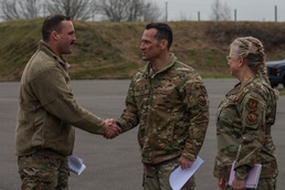 Third AF command team connects with 86 AW Airmen to learn missions