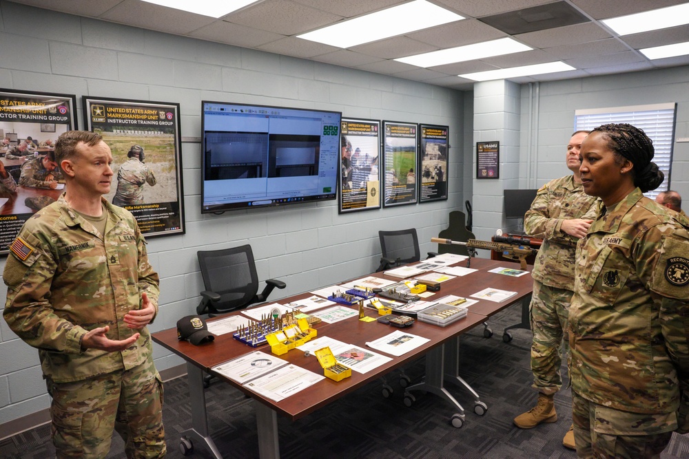 Brig. Gen. Antoinette R. Gant visits the U.S. Army Marksmanship Unit