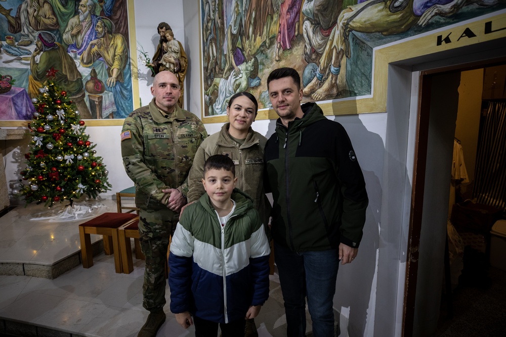 U.S. Soldiers Deliver Gifts to St. Joseph Church in Kosovo