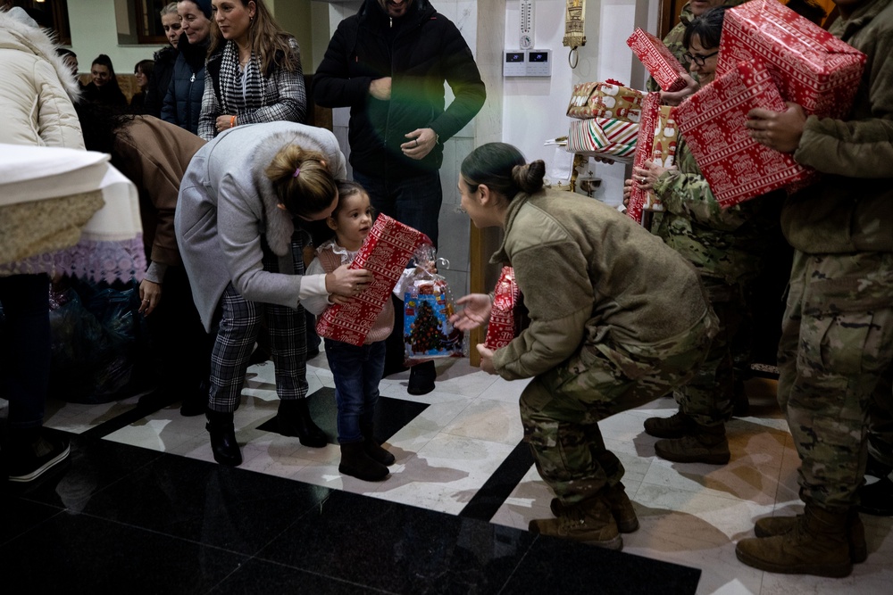 U.S. Soldiers Deliver Gifts to St. Joseph Church in Kosovo