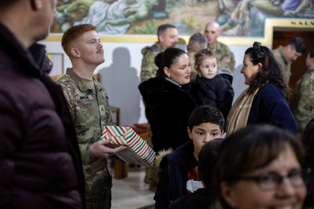 U.S. Soldiers Deliver Gifts to St. Joseph Church in Kosovo