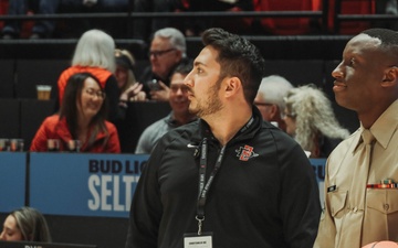 Marine Recognized at San Diego State Aztecs Men's Basketball Game