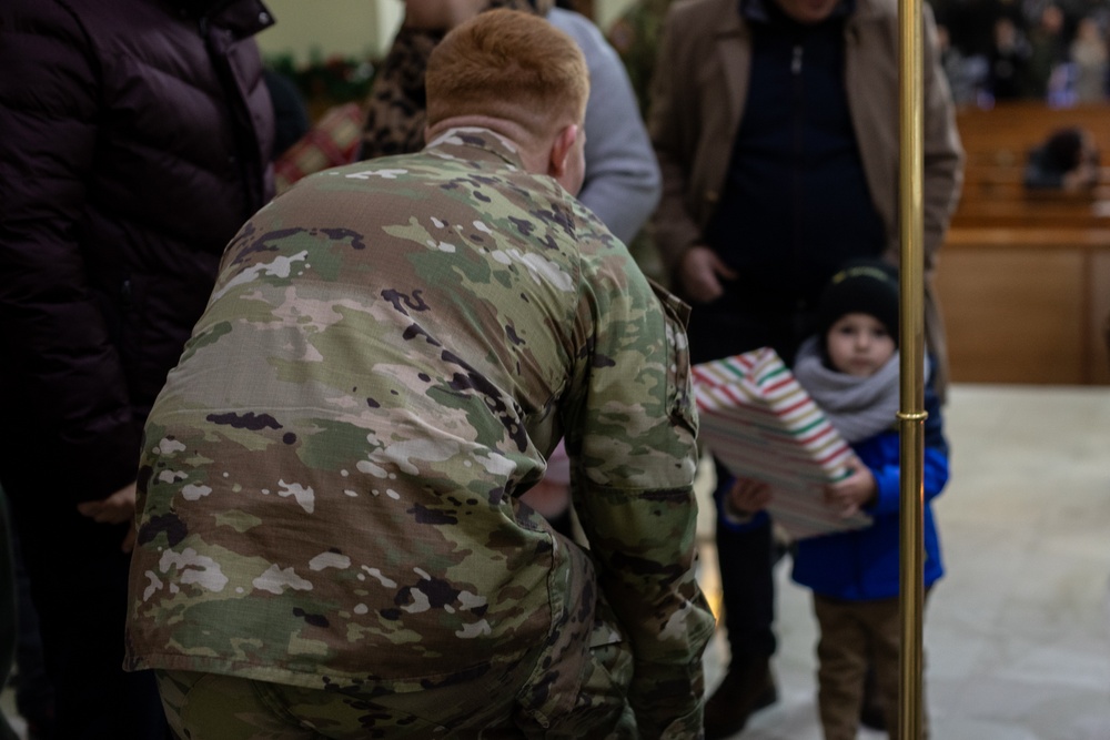 U.S. Soldiers Deliver Gifts to St. Joseph Church in Kosovo