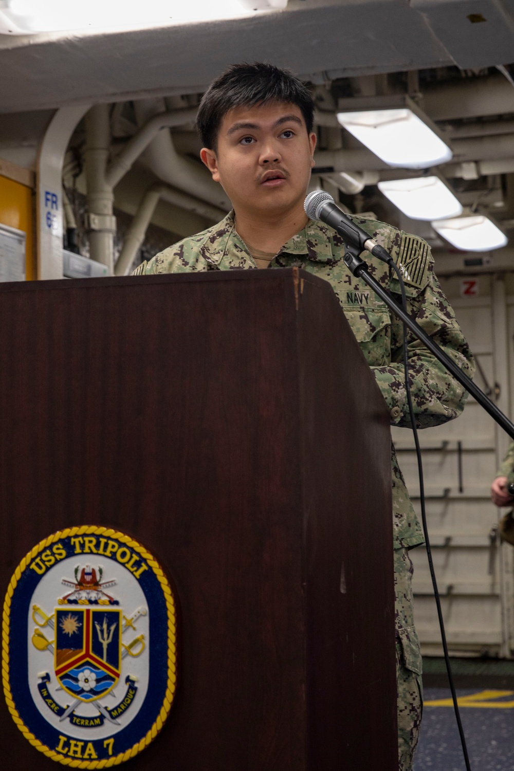 USS Tripoli Honors Native American Heritage Month