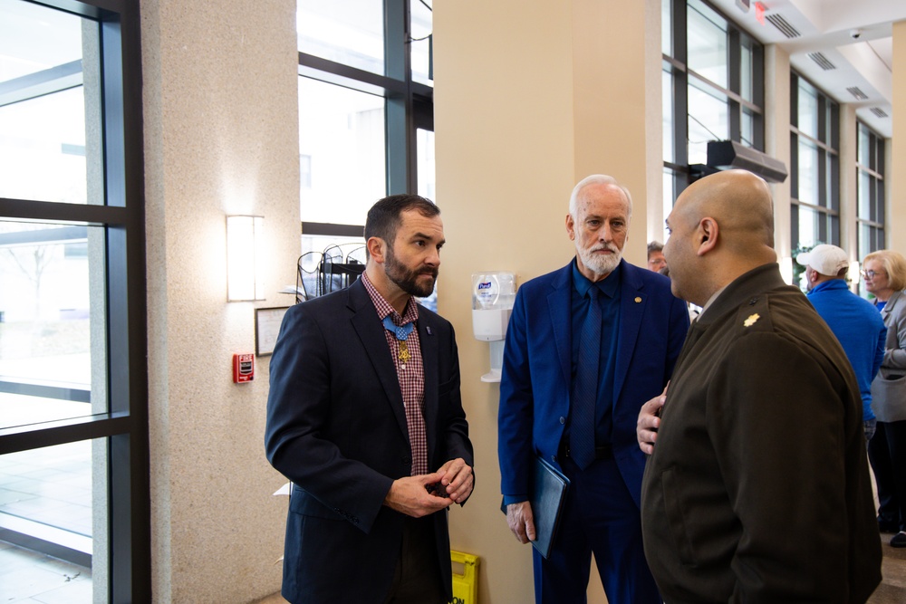 Medal of Honor Recipient Salvatore Giunta visits Walter Reed