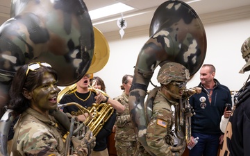 Deputy Secretary Hicks observes go Army beat Navy spirit rally