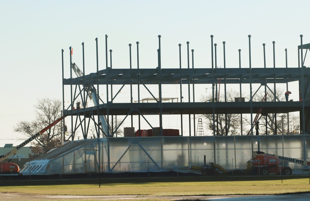 December 2024 construction operations for Fort McCoy East Barracks Project