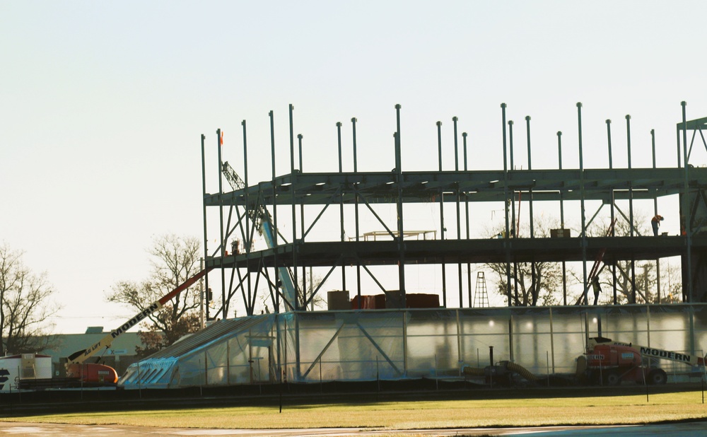 December 2024 construction operations for Fort McCoy East Barracks Project