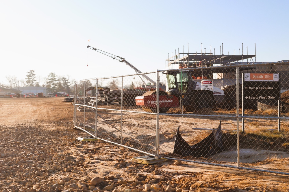 December 2024 construction operations for Fort McCoy East Barracks Project