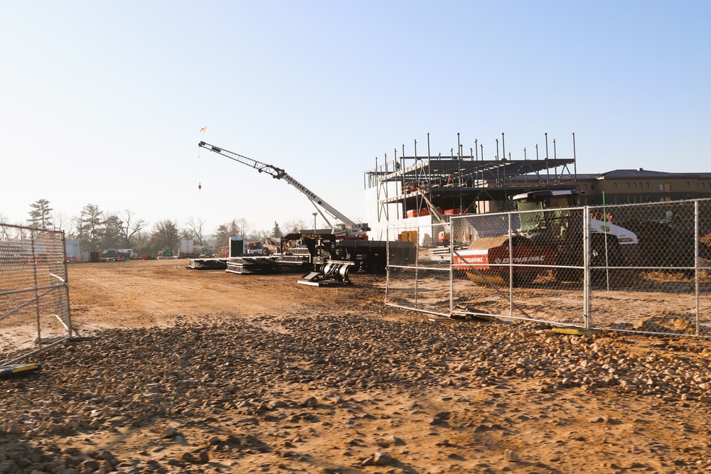 December 2024 construction operations for Fort McCoy East Barracks Project