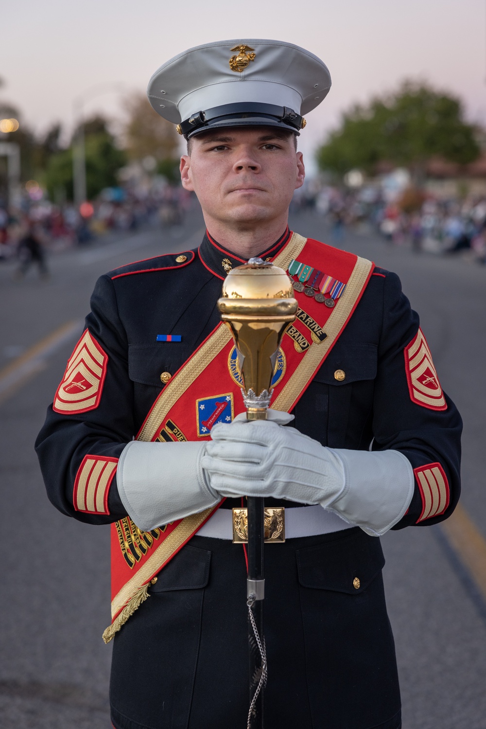 1st MARDIV Band marches in annual Fallbrook Christmas Parade